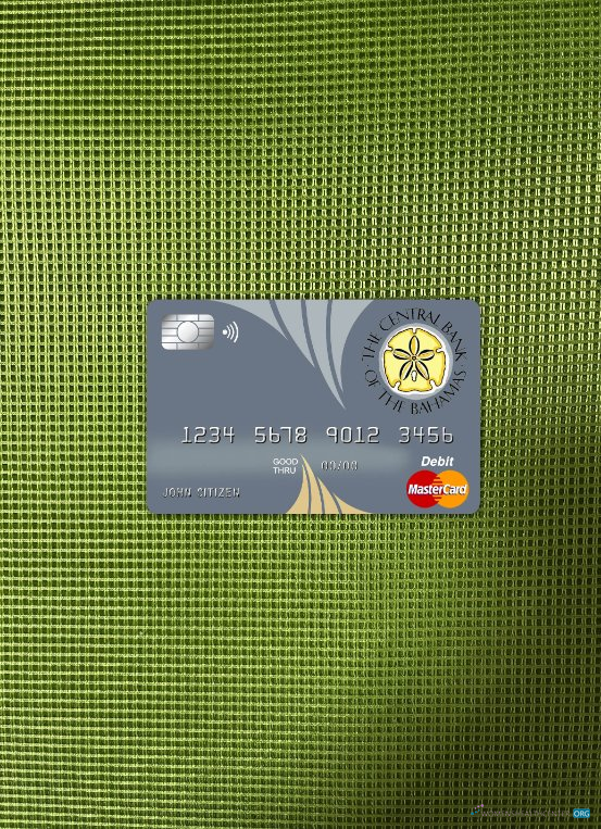 Download Bahamas The Central bank mastercard photolook front Photoshop template